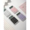 Mini Calculator 8-Digit LCD Display Transparent Portable Calculator for Students