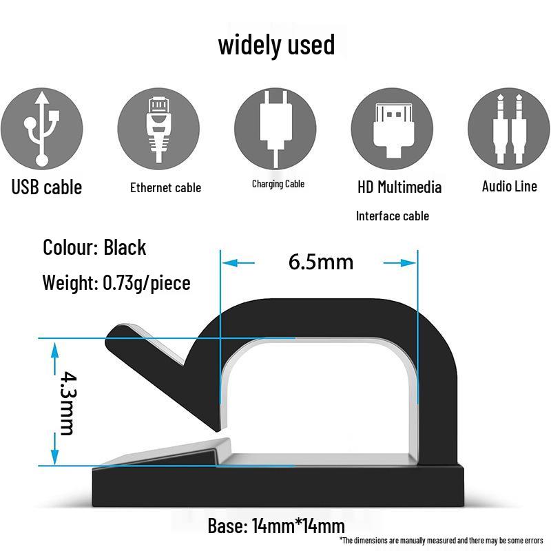 Klebbare Kabelclips für das Kabelmanagement - Starker Halt für Schreibtische & Wände