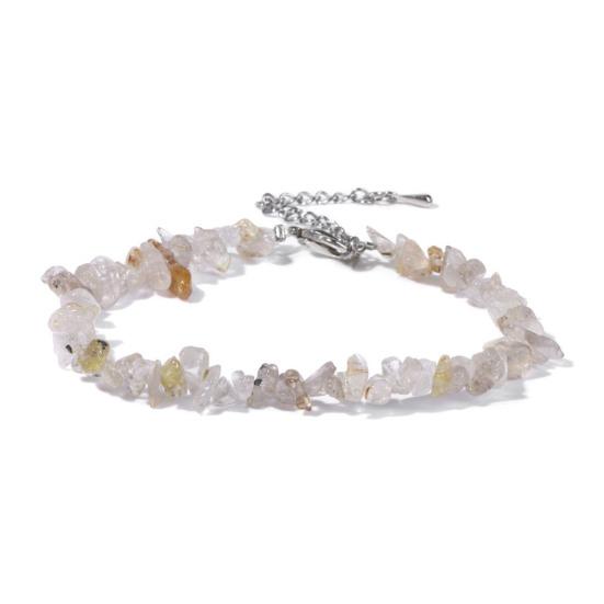 Women Bracelet Irregular Beads Decor Adjustable Length Non-fading Bracelet Wrist Jewelry Versatile