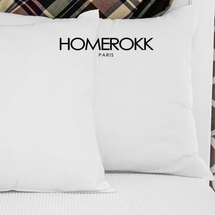 Pillow - HOMEROKK - 60 X 60 Cm - Polyester Microfiber - Silicone Filling - Washable 40°