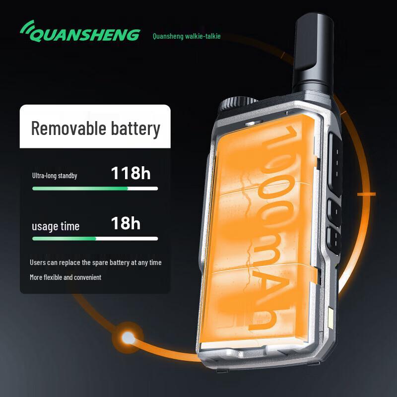 Quansheng TG-A2 Ultra-Thin Mini Walkie Talkie Pair (CN Version)