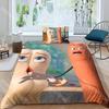 Fashion Sausage Party Cartoon Bedding Set Single Twin Full Queen King Size Bed Set Kids Bedroom Duvetcover Sets Bed Sheet Set