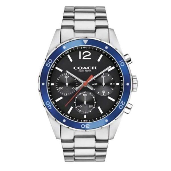 

Coach Sullivan Silver Stainless Steel Black Dial Chronograph Quartz Watch for Gents - 14602084