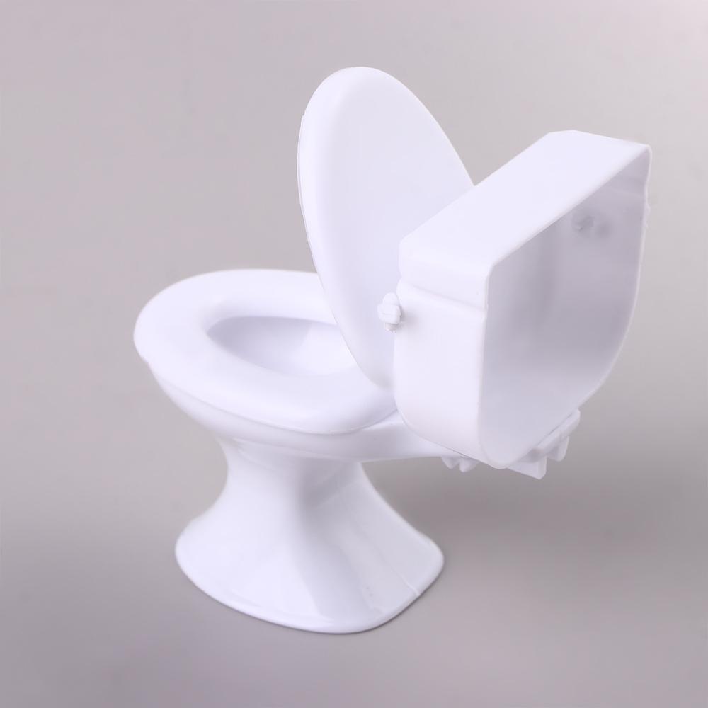 Toys House Miniature Furniture Toy Dollhouse Furniture Vintage Bathroom Modeling White Toilet