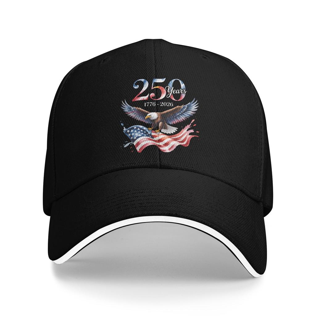 th Years Anniversary Eagle American Flag Sun Baseball Cap Summer Casual Trucker Hat For Unisex Women Running Caps