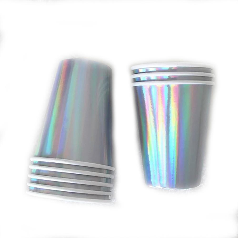 

Лазерные бумажные стаканчики, тарелки с бронзированием, одноразовая бумажная посуда для вечеринки, торта, свадьбы, дня рождения, банкета, пикника, десерта, украшения, принадлежности Cups