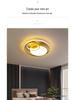 Nordic Modern LED Ceiling Light - Minimalist Black & White Design for Bedroom, Study, or Romantic Settings