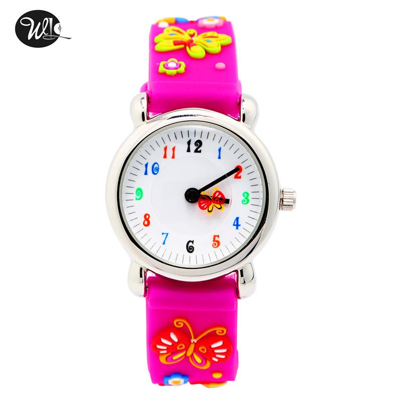 

Butterfly Children s Quartz Cartoon Watch for Girls розы красного