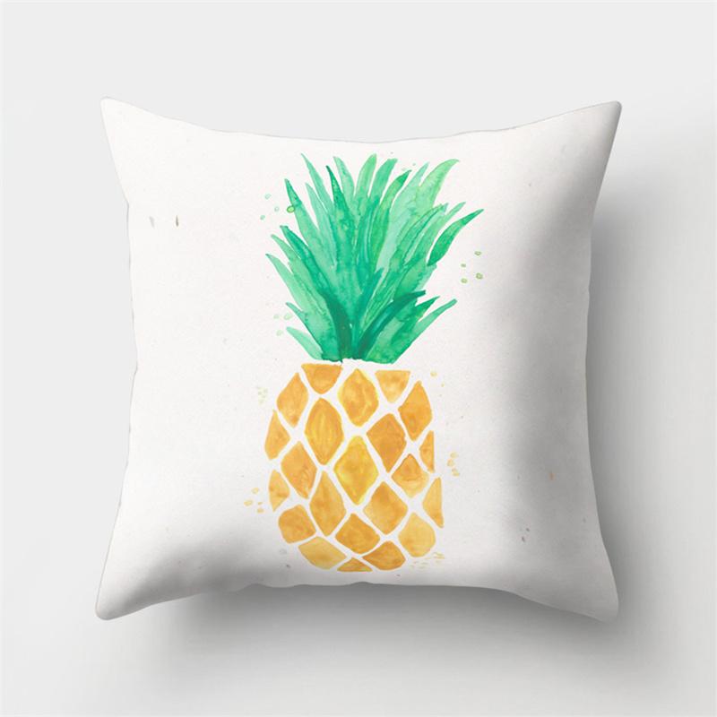 Pineapple Print Pattern Pillowcase Home Living Room Sofa Car Decoration Waist Cushion Cover Pillowcase