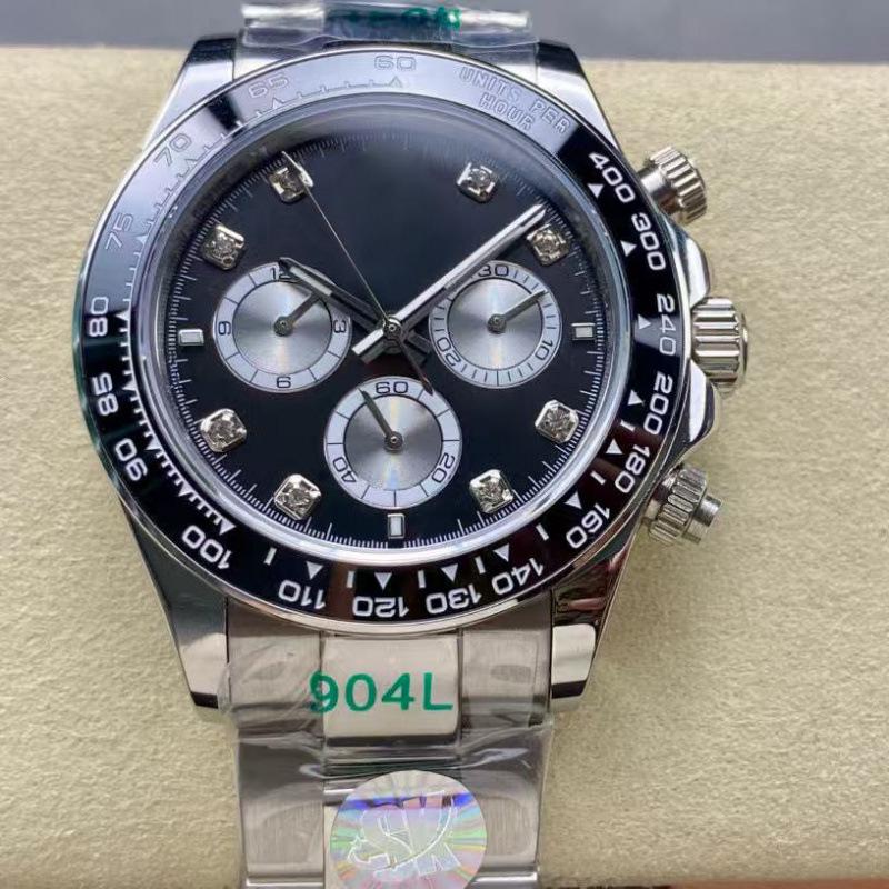 Rolex Daytona 40mm Diamond-Inlaid Multifunctional Automatic Mechanical Men's Watch.