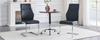 [Set of 2] Dining Chair in Black Diamond Pattern: High Backrest + Comfortable Seat Cushion, Silver-Colored Metal Frame Non-Slip and Durable