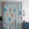 Coral Kelp Shell Conch Tulle Window Curtains for Bedroom Luxury Home Decor Drapes In Living Room Chiffon Panels