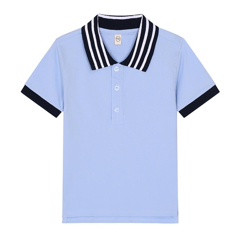 Kids' White Cotton Polo T-Shirt - Short-Sleeved, Lapel Style School Uniform for Boys & Girls