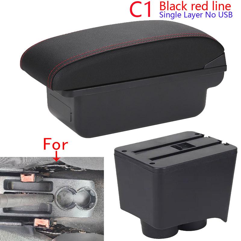 For Volkswagen Polo Armrest Box For VW POLO Mk5 6R Vento Car Armrest 2002-2009 Storage Box Car Accessories Simple Installation