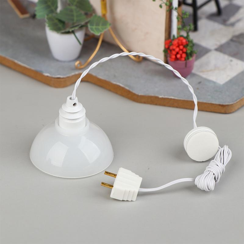 1/12 Dollhouse Simulation LED Chandelier Model Dollhouse Miniature Furniture Decoration Doll House Home Accessories