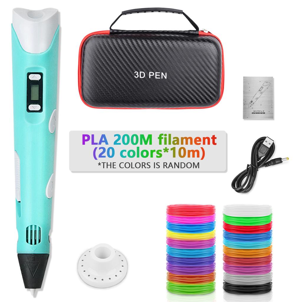 3D Printing Pen New 3D Pen with PLA Filament for Children Kids Creative DIY Pens Child's Birthday Gift Christmas