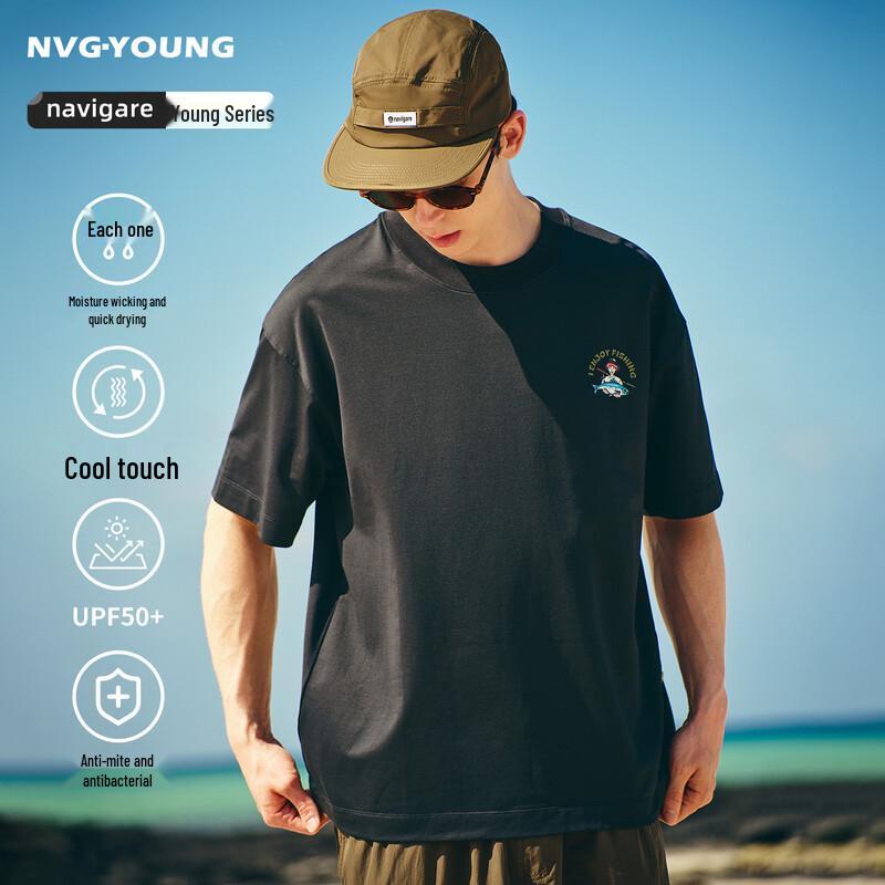 NVG·YOUNG Men s Cooling Quick-Dry Short Sleeve T-Shirt M