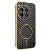 For OnePlus Ace 3 Pro 5G Phone Case Carbon Fiber Textured Electroplated TPU Back Cover