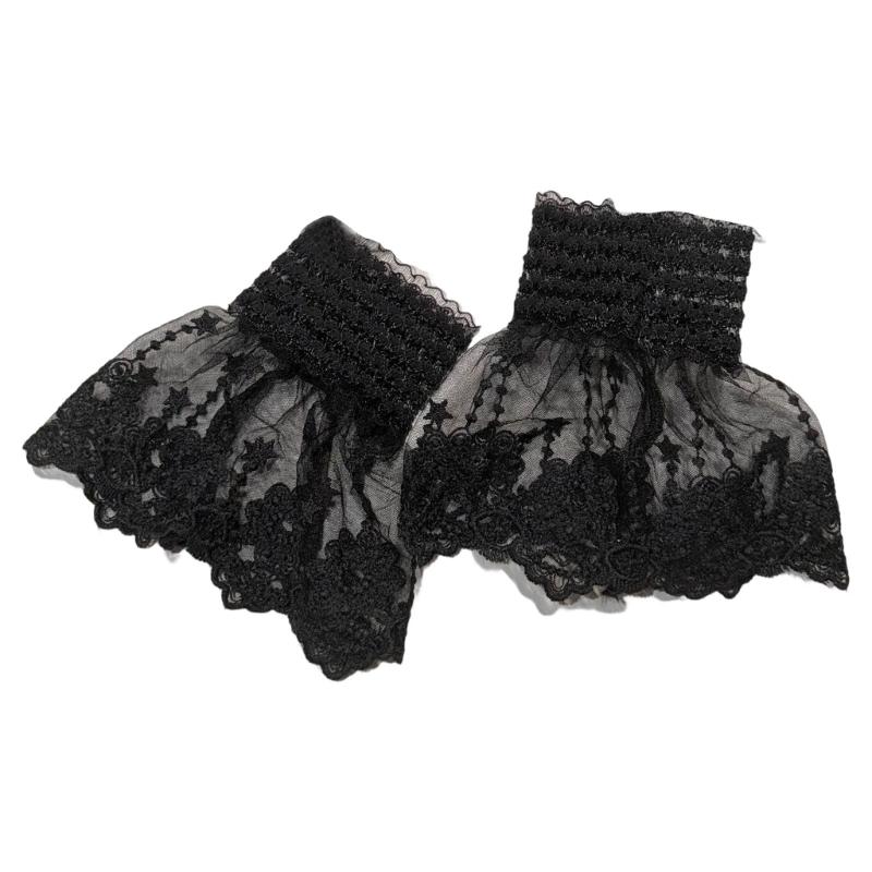 Elegant Lace Arm Sleeves Nylon Wrist Cuffs Faux Sleeves For Women And Girls Daily Outfit and Formal Dress Enhancement