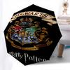 1pc Hogwarts Harry Potter Automatic Folding Umbrella - Compact 8-Rib Design, Durable Plastic & Iron1482L