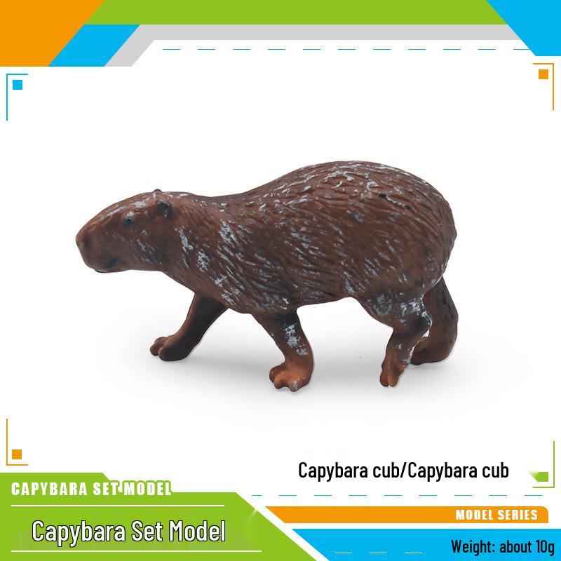 Capybara Wild Animal Model for Children s Cognitive Learning - Static Plastic Handmade Decoration Toy