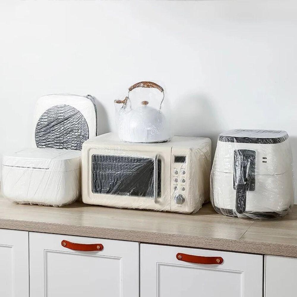 10Pcs Large Furniture Plastic Cover Dust-Proof Disposable Plastic Wrap  for Electric Cooker