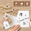 500PCS Self Adhesive Dog Thank You Stickers Roll Cute Puppy Labels for Envelope Seals Holiday Gift Packaging Tags