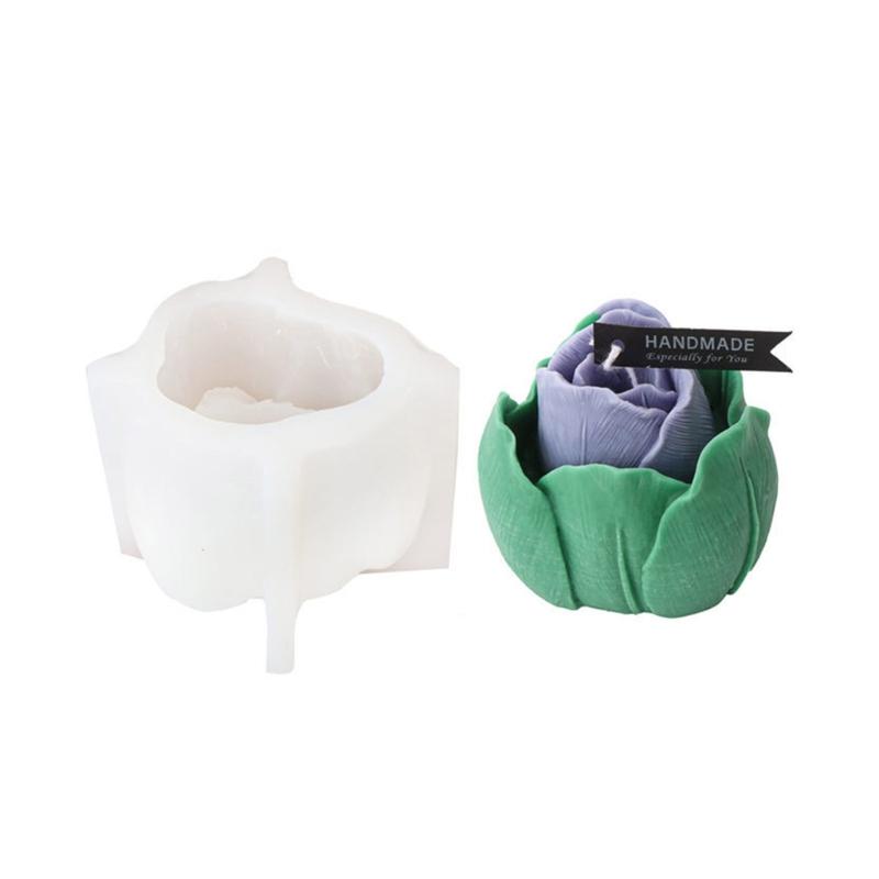 

Tulip Flower Shaped Silicone Mold for Candle Making Flower Scented Candle Resin Molds for Making DIY Wedding Art Candle 1