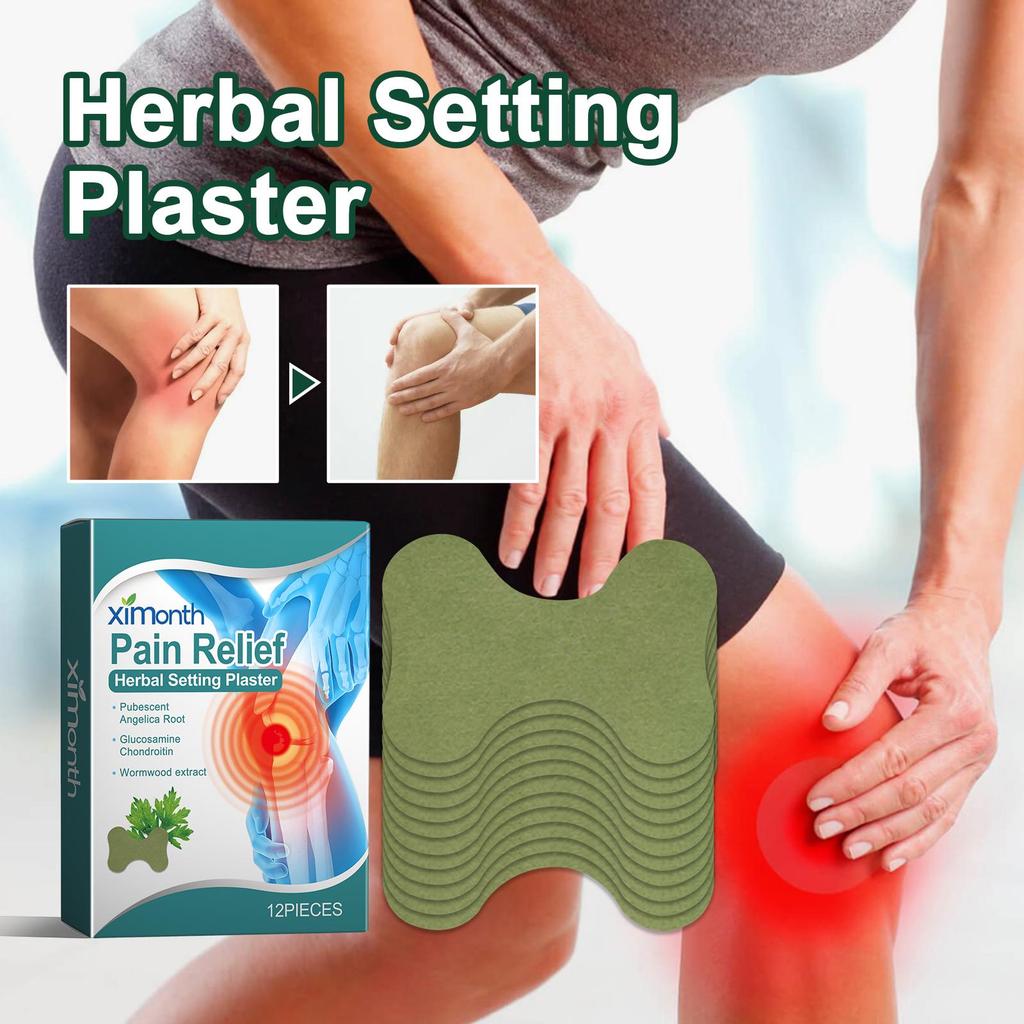 12pcs Ximonth Wormwood Knee Patch Relieve Legs Knee Joints Tendon Pain Body Discomfort Care Patch