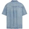 Calvin Klein Linen Blend American Style Retro Light Color Short Sleeve Denim Shirt Men Shirts 4RF906G