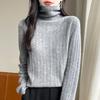 Women Sweater 100% Wool MODERN NEW SAGA Turtleneck Knit Pullover Thick Winter Jumpers Female Knit Tops