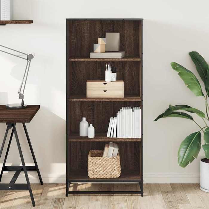 VidaXL Bibliothèque chêne marron 60x35x139 cm bois d'ingénierie, étagère à livres, porte-livres, support à livres, armoire 3300844