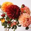 Autumn artificial flower coral dahlia lucky chrysanthemum wedding ornament home decoration silk flower