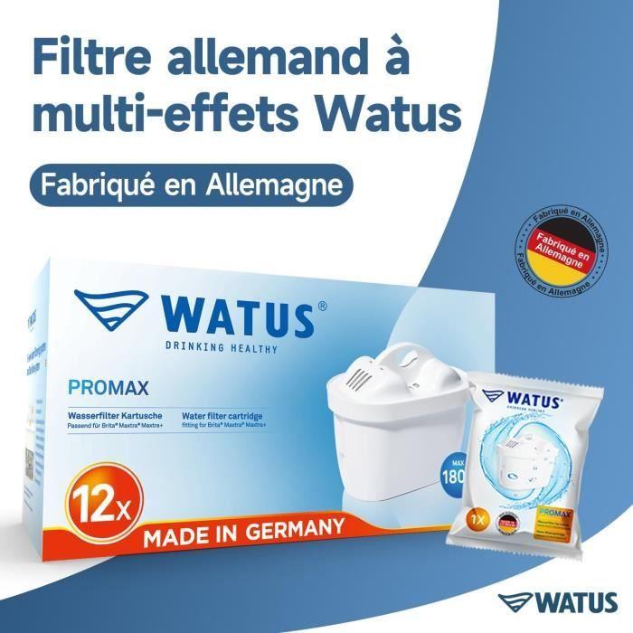 Filtres à eau - watus - maxtra pro/plus - charbon actif - réduit plomb et chlore - 12 pièces