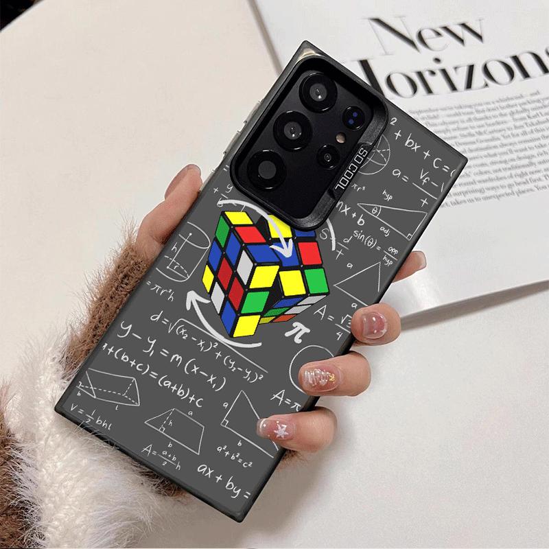 Rubik Cube Formula Spoofs Math Shockproof Phone Case for Samsung Galaxy S26 Edge S25 Ultra S24 FE S23 Plus S21 Cover Anti Fall F