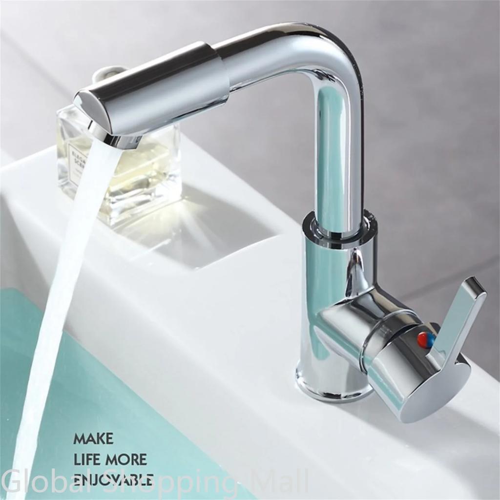 360° Rotate Bathroom Faucet Single Handle Single Hole Wet Bar Sink Water Mixer Bathroom Lavatory Rv Small Bathroom Sink Faucet