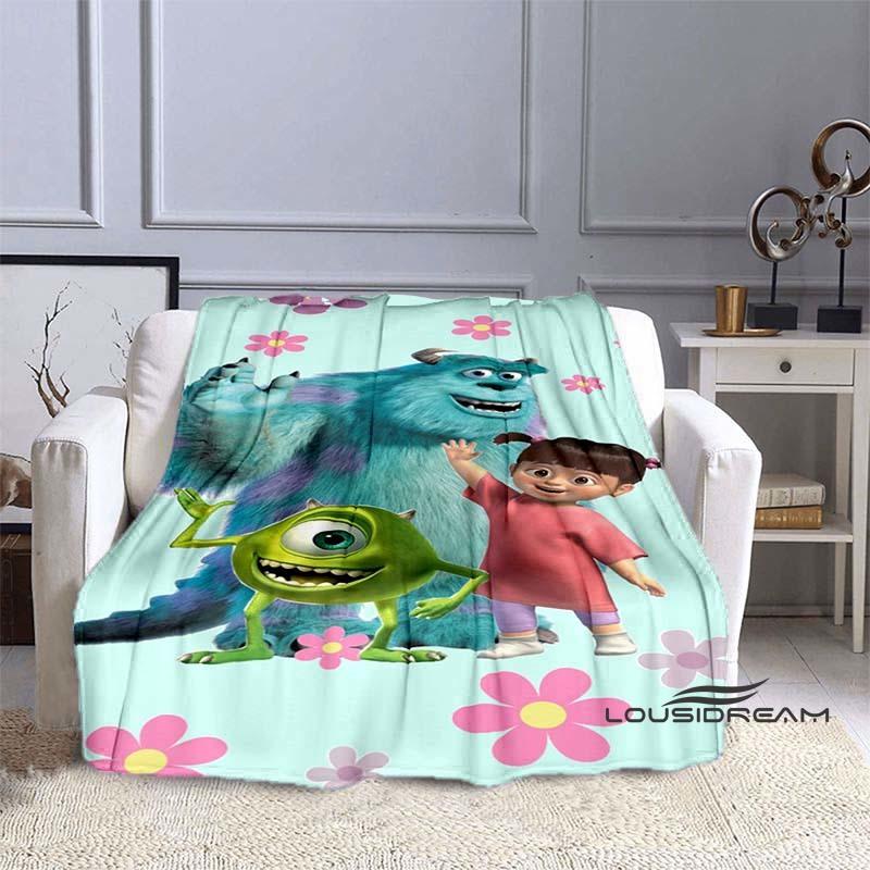 

Monsters, Inc. Cartoon Disney Gift Soft Flannel Blanket, Suitable for Beds, Sofas, and Home Bedroom Blankets. 75x90cm
