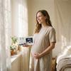 Baby First Scan Photo Frame Countdown Calendar Weeks Until We Meet You with Elephant Design and Photo Display for Newborn Keepsake