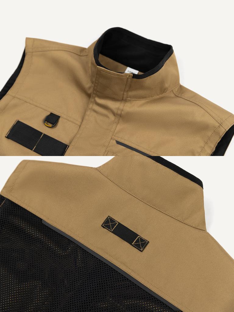 Multi-Pocket Electrician Work Vest Outdoor Fishing Gear Functional Multi-Functional Tool Vest Standard Polyester Casual Vest