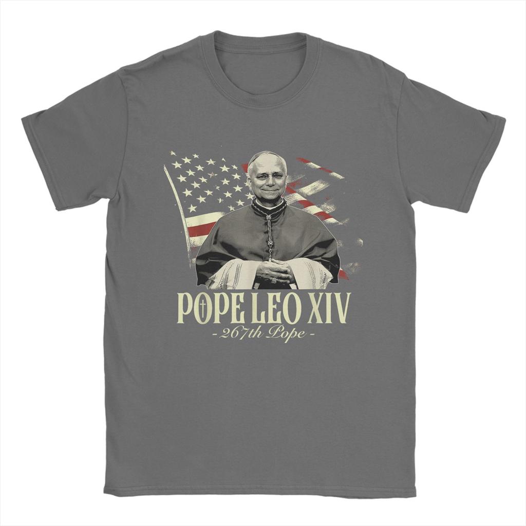 Cardinal Robert Prevost Pope Leo XIV T Shirts Men's Cotton Fashion for Male T-Shirt Round Collar Tees Short Sleeve Tops Original