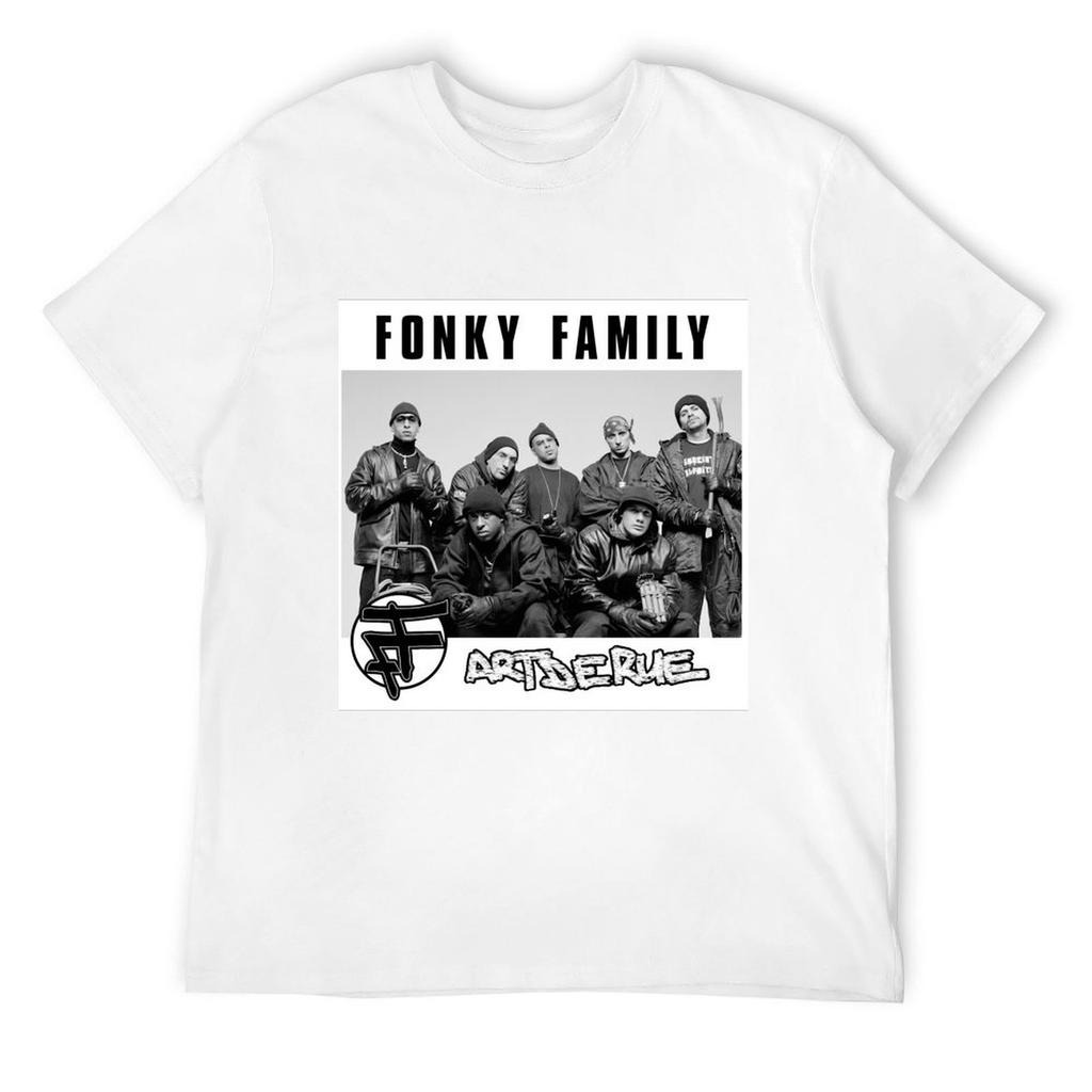 Fonky Family Street Art T-Shirt Streetwear Jungen Tierdruck Grafikshirts Oversized Herren T-Shirts