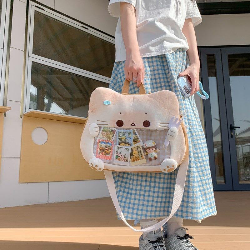 Bread Kitten Series Double Shoulder Pain Bag Autumn and Winter Cute Daily Commuter Baby Bag New Personalized Girls Backpack
