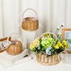 Willow Rattan Yellow Flower Arrangement Basket Small Sturdy Woven Basket Handmade Wicker Basket