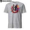 Colorful Boston Terrier Unisex T-Shirt: Vibrant Dog Design, Short Sleeve Tee