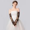 White Black Bridal Gloves Long Lace Gloves New Fingerless Gloves  Banquet