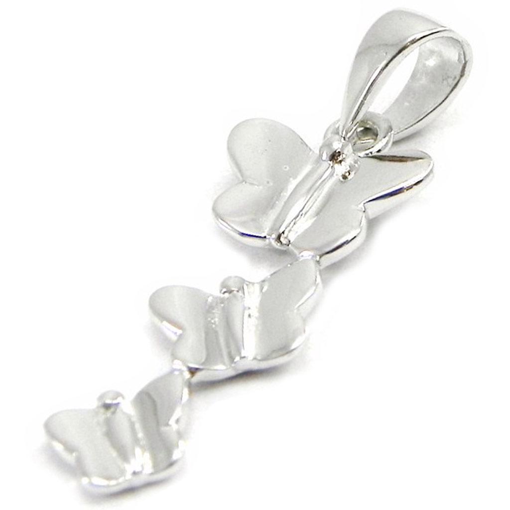 

Les Trésors De Lily [I3921] - Серебряная подвеска Танец бабочек серебро (родированное покрытие) - 22x10 мм