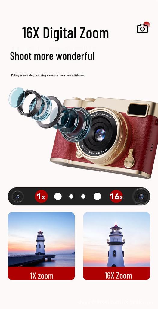 48MP Flip Screen Camera: Popular HD Model for Students, Ideal for Photos & Videos on Campus
