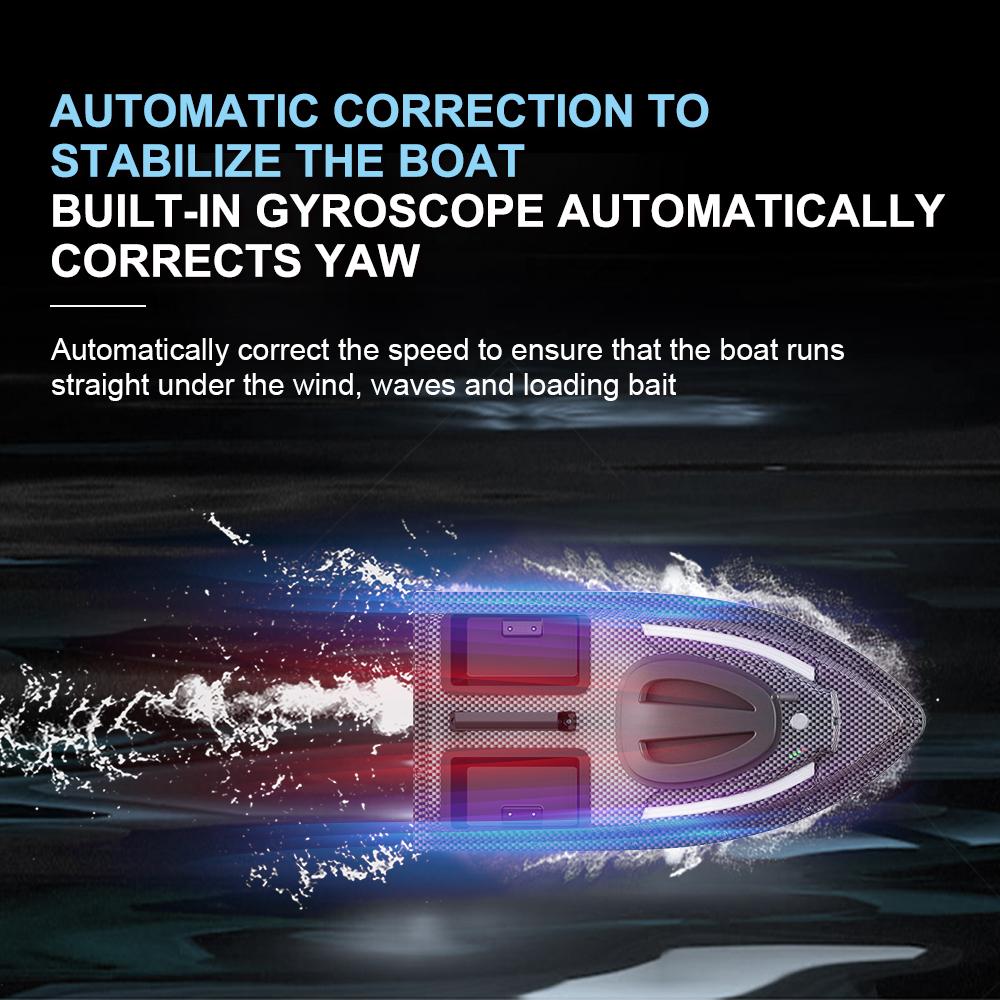 GPS Fishing Bait Boat 500m Remote Control Bait Boat Dual Motor RC Fish Finder 1.5KG Loading Support Automatic Cruise/Return/Route Correction