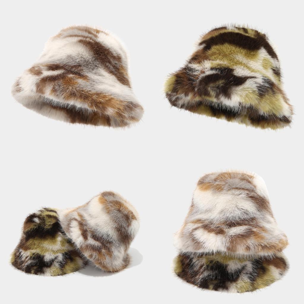Camouflage Plush Fisherman Hat For Winter Warmth And Sun Protection