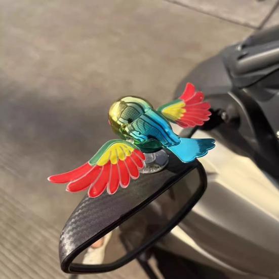 1/2Pcs Imitation Bird Car Decorative Flying Birds with Wind-Activated Swinging Wings Wind Speed Activated Bird Vehicle Decor